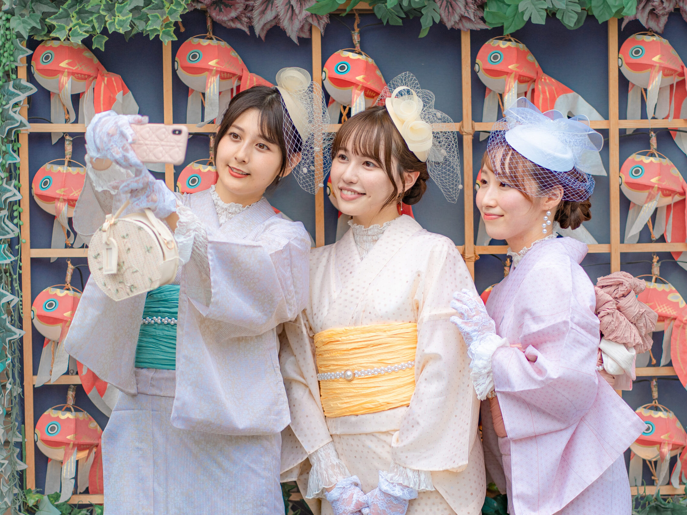 レース着物・トーク帽