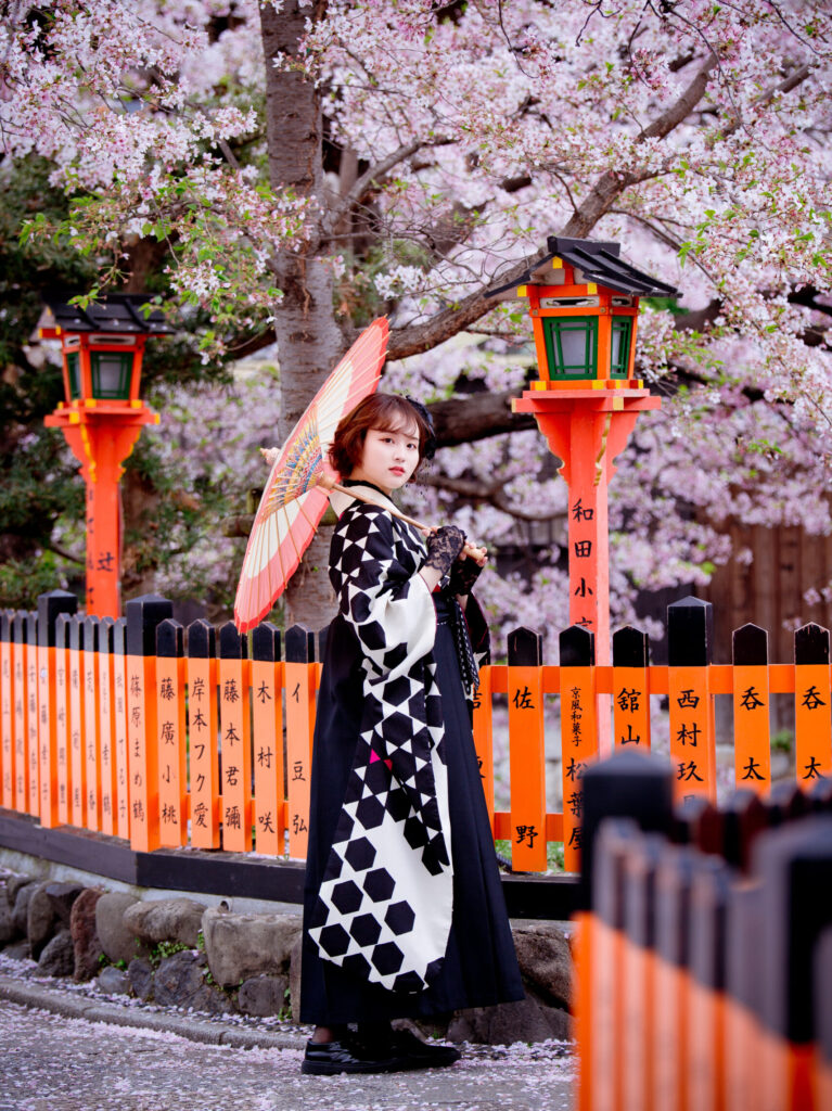 桜 振袖袴 大正ロマン