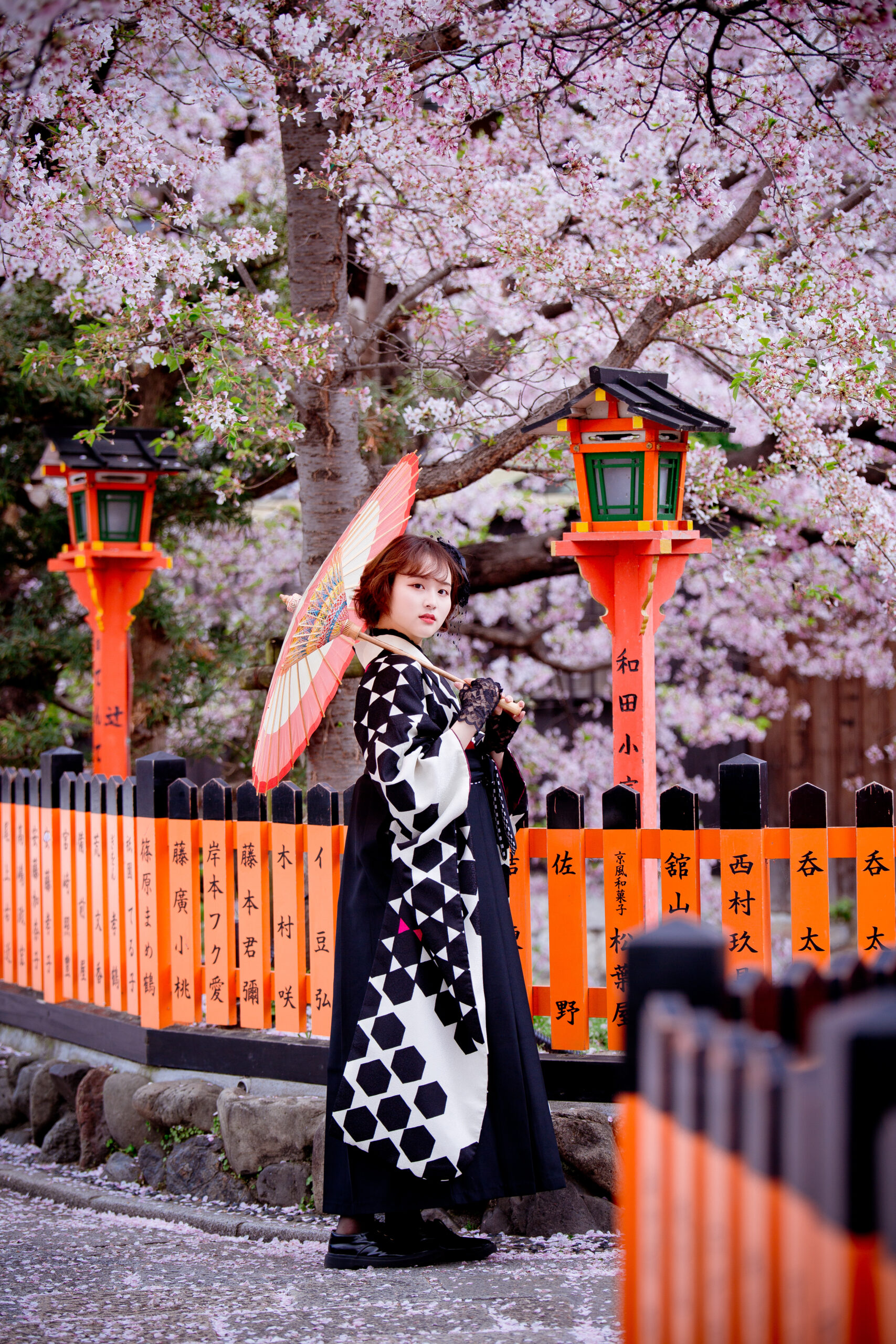 桜 振袖袴 大正ロマン