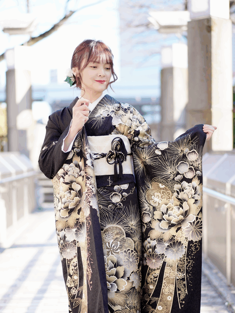 高級振袖(黒金)