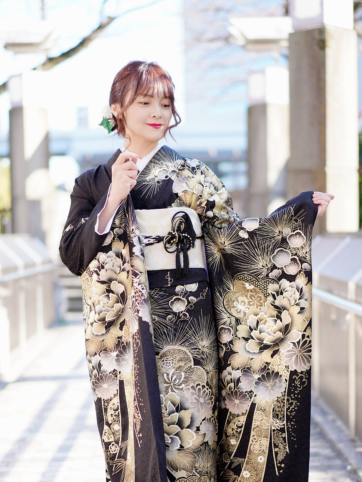 高級振袖(黒金)