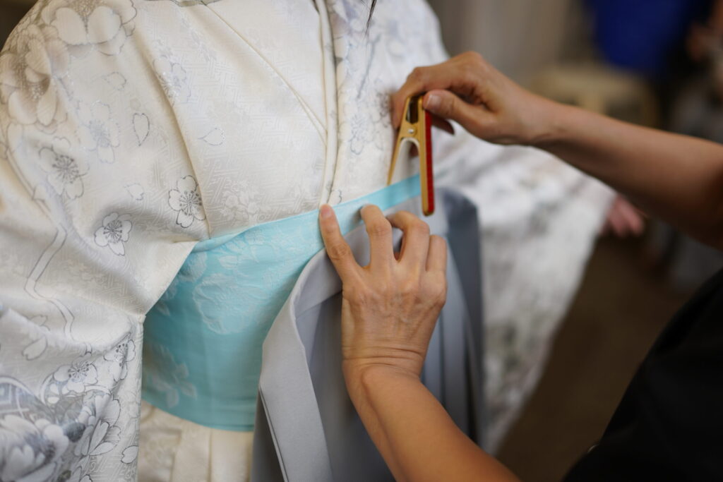 Kimono accessories included in Aiwafuku rental plan