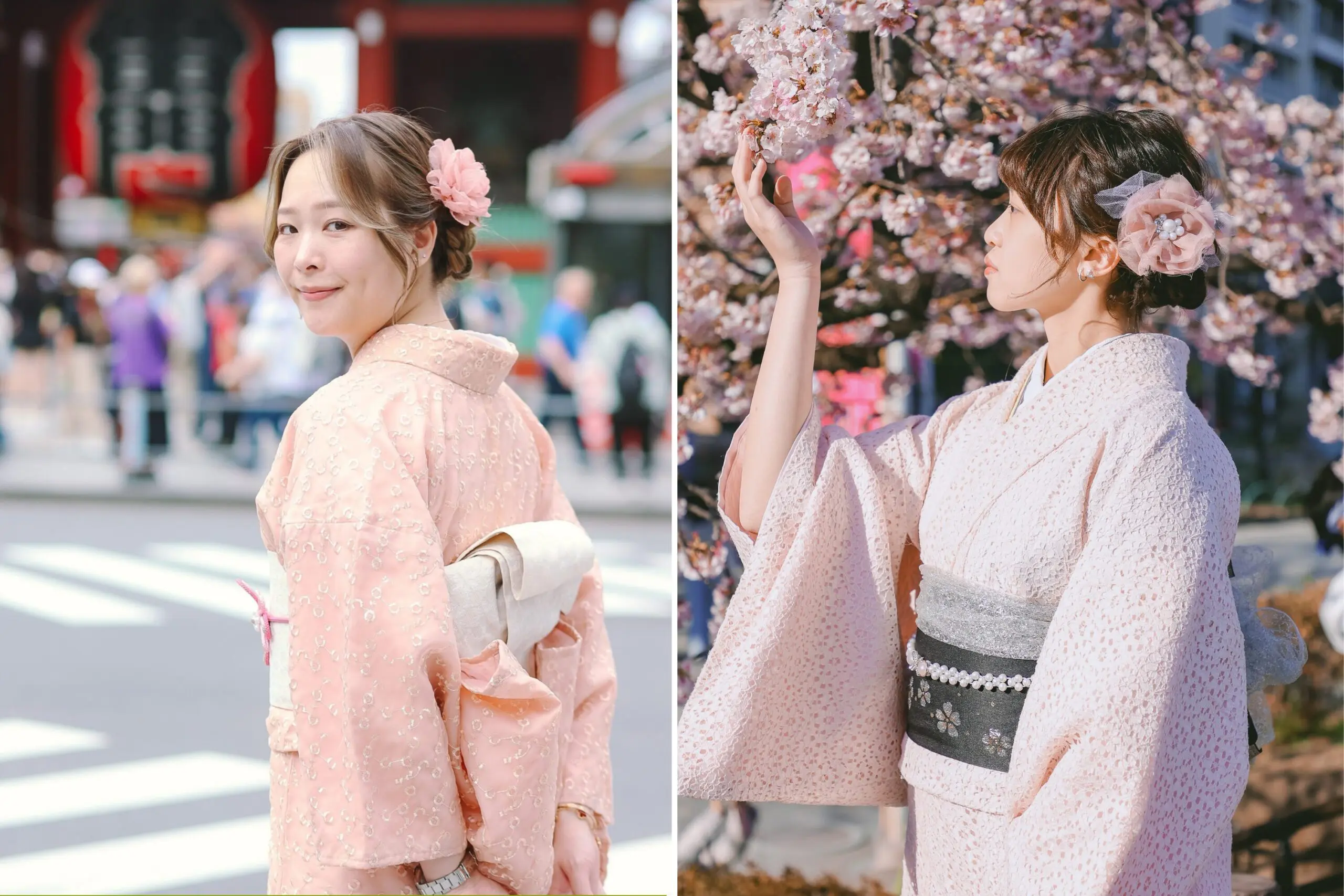 Lace kimono and lace yukata option in Asakusa