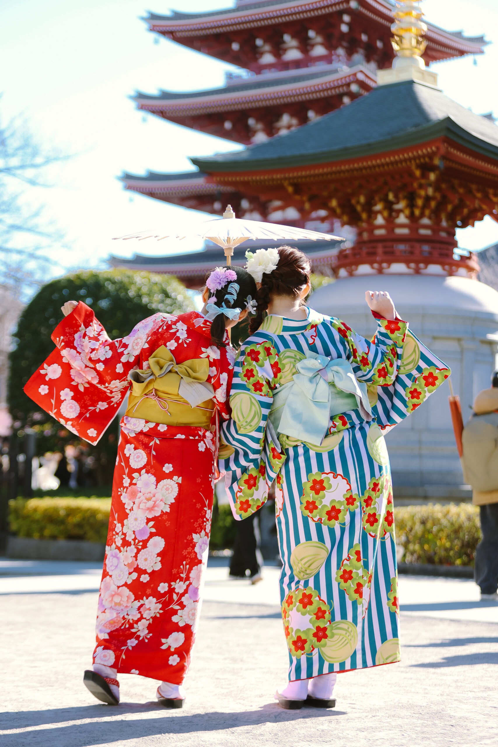 Professional kimono photoshoot in Asakusa Tokyo