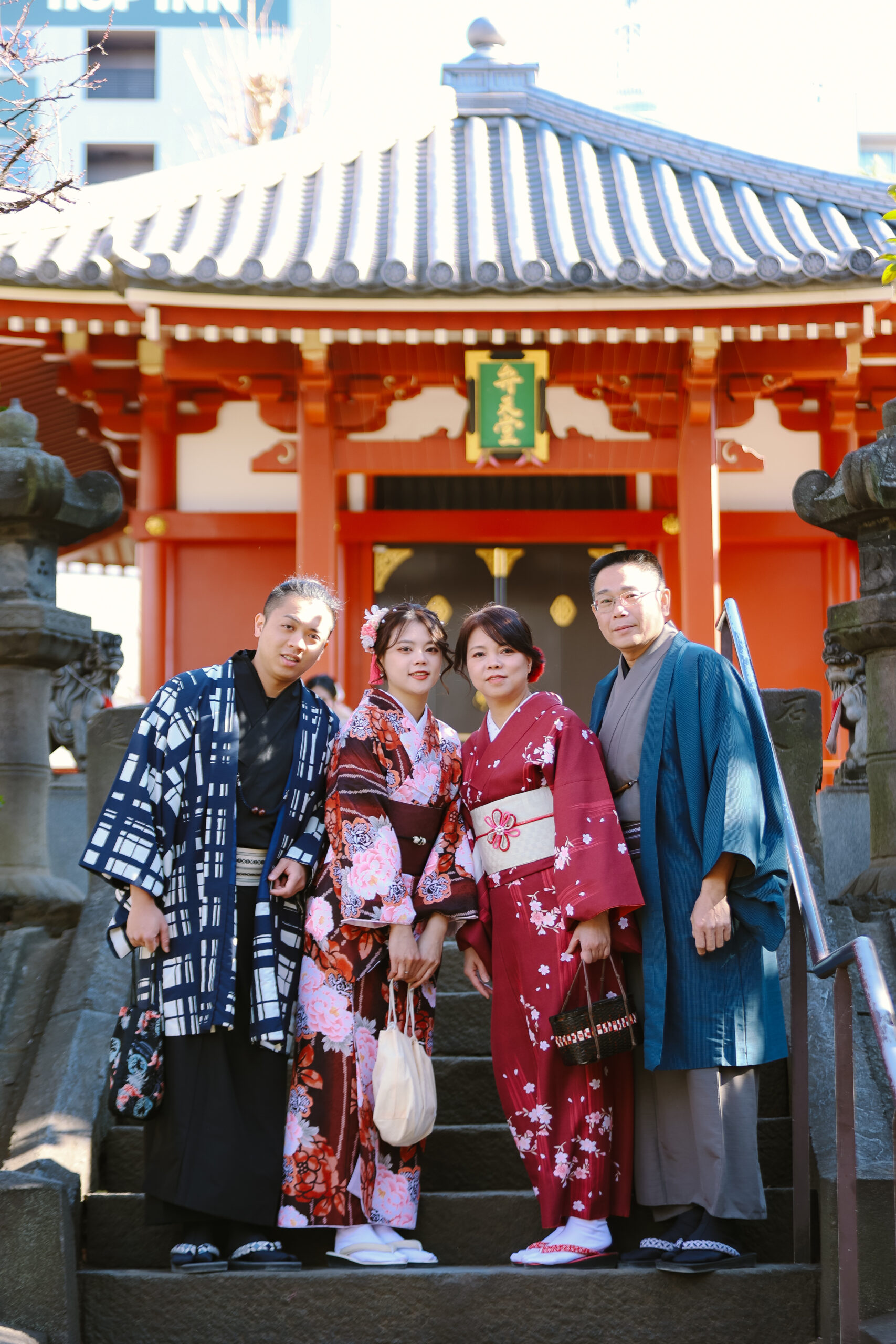 Kimono rental for friends in Asakusa Tokyo